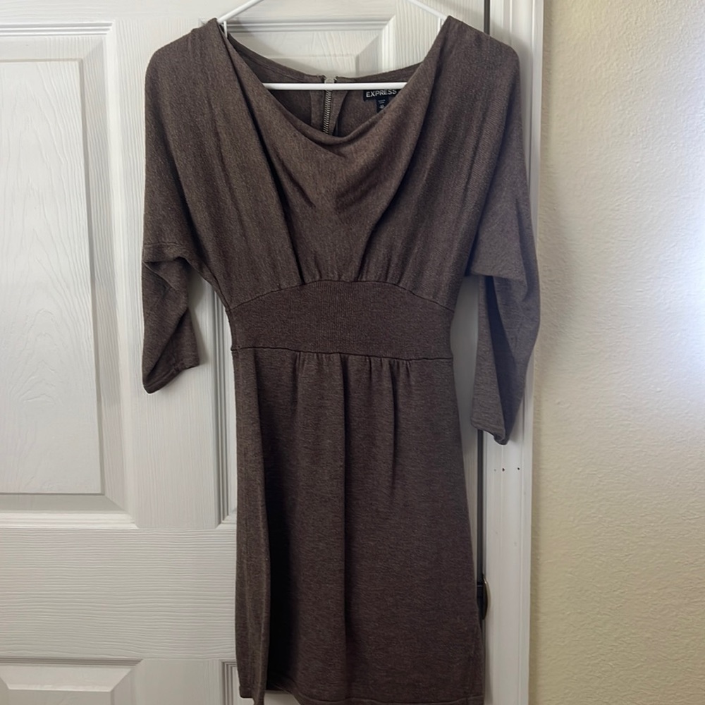 Express Taupe Sweater Dress Sz XS